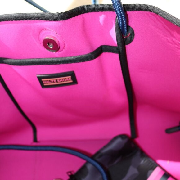 Camouflage Tote Bag with Pink Stripes - Picture 8 of 9